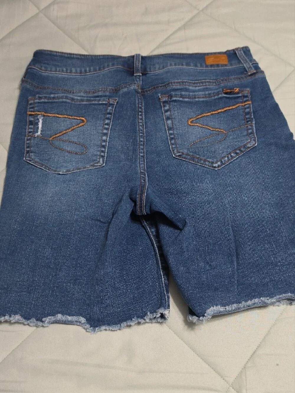Seven7 Dark Blue Denim Bermuda Shorts - Picture 5 of 5